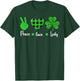 St Patricks day Shamrock leopard lucky love Irish women kids T-Shirt - T-Shirt | Forest