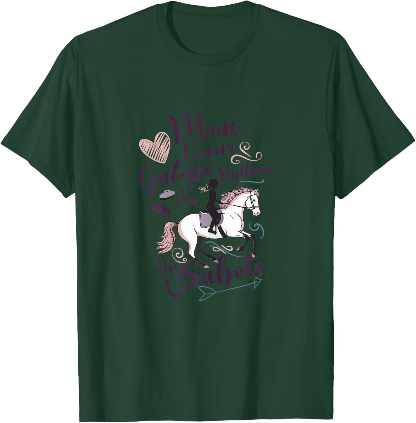 Horse Girl Rider Child and Teen Passion Riding , white T-Shirt - T-Shirt | Forest
