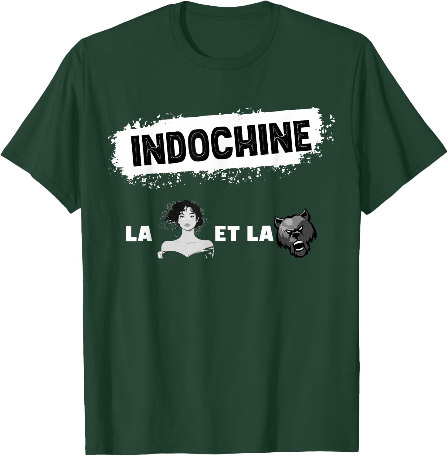 La Belle D'Indochine Gift Woman Man Child , Black, S T-Shirt - T-Shirt | Forest