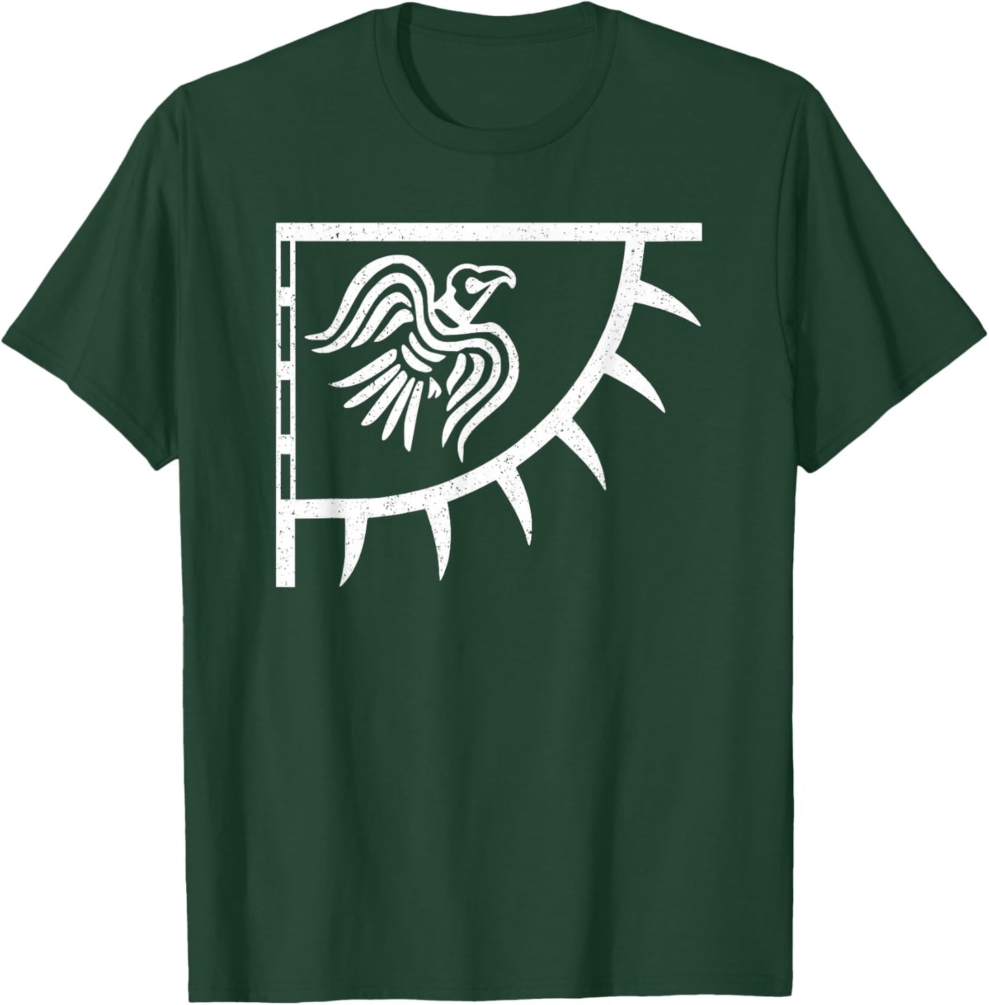 Raven Viking Banner Norse Flag Scandinavian T-Shirt - T-Shirt | Forest