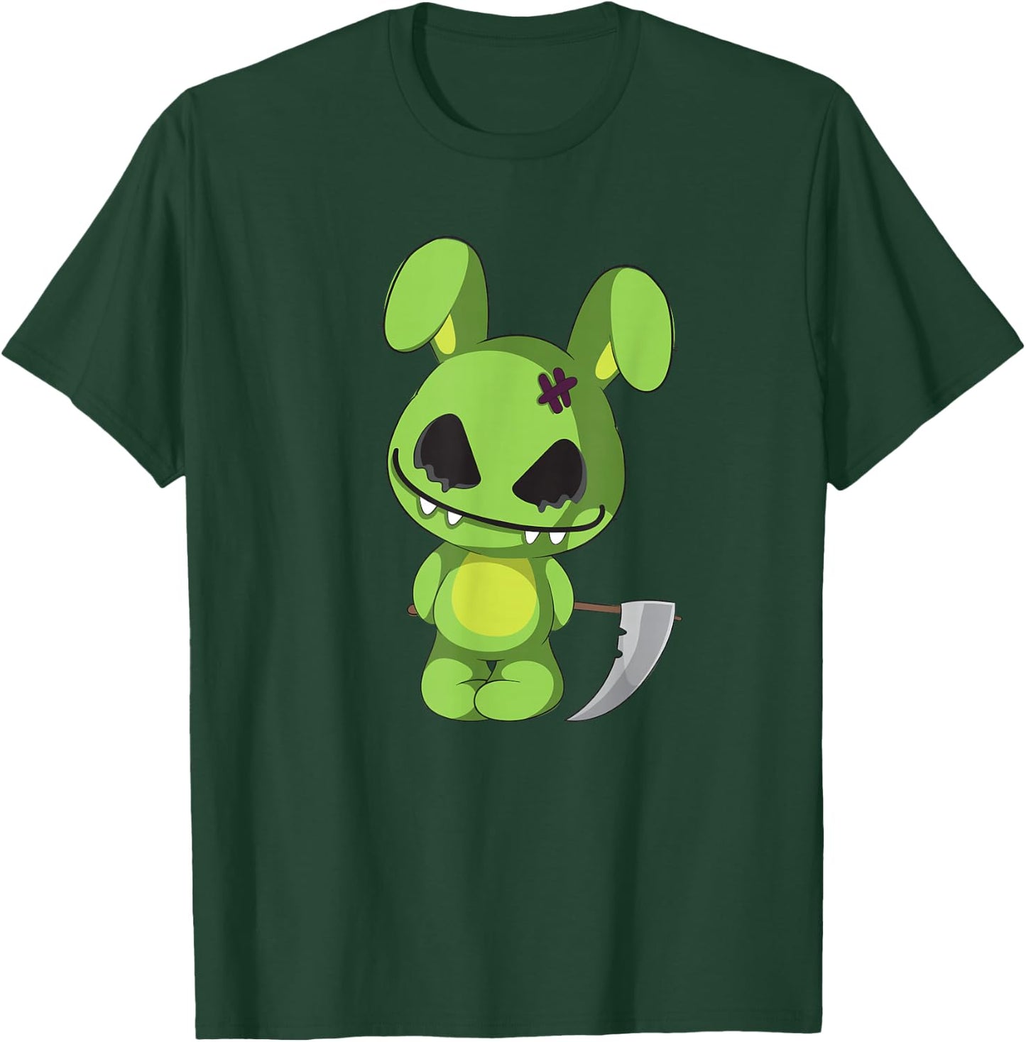 Funny goth zombie easter scary bunny dye easter eggs rabbit T-Shirt - T-Shirt | Forest