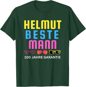 Helmut Beste Mann 100 Jahre Garantie Mallorca Malle Party , black T-Shirt - T-Shirt | Forest