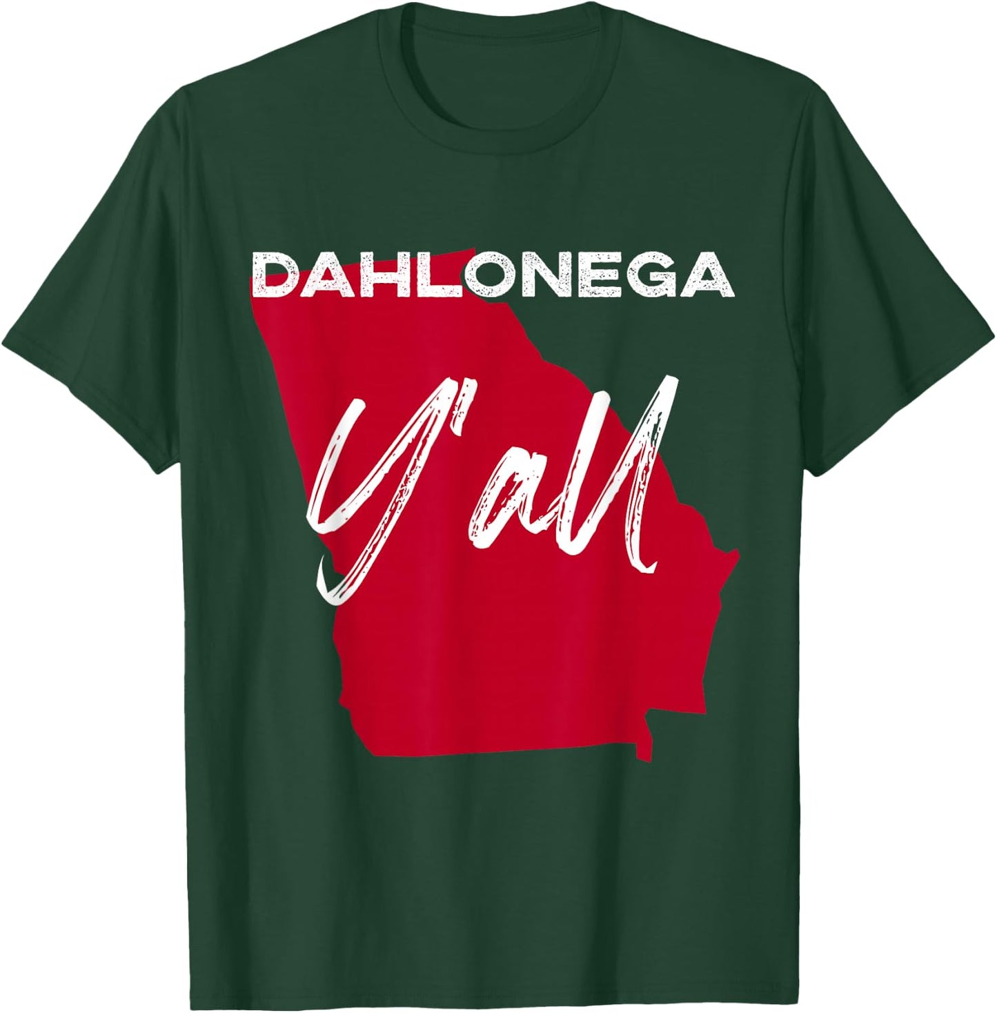Dahlonega Georgia Y'all GA Pride State Map Cute T-Shirt - T-Shirt | Forest