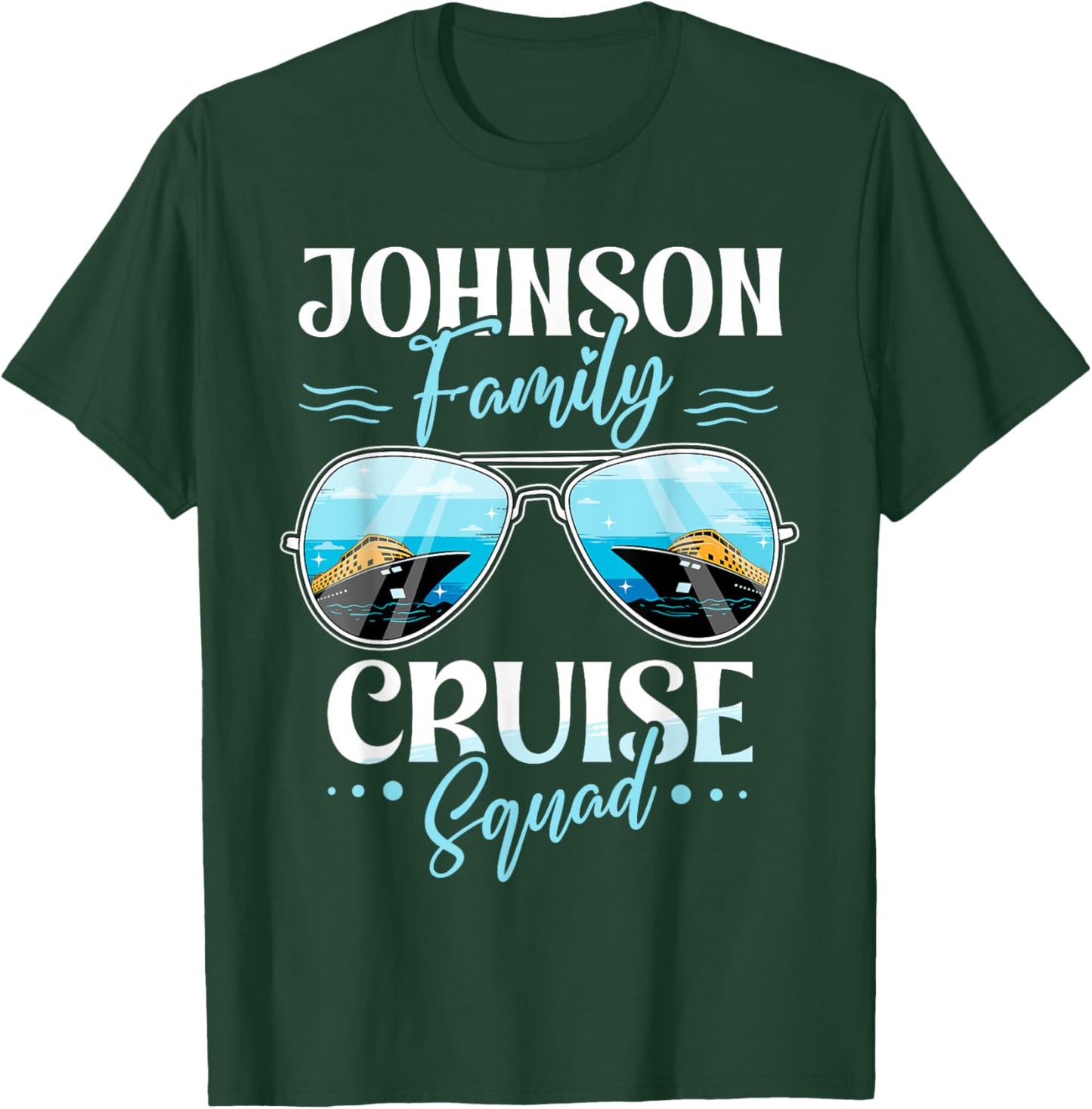 Personalized Johnson Family Cruise Squad Custom Vacation T-Shirt - T-Shirt | Forest