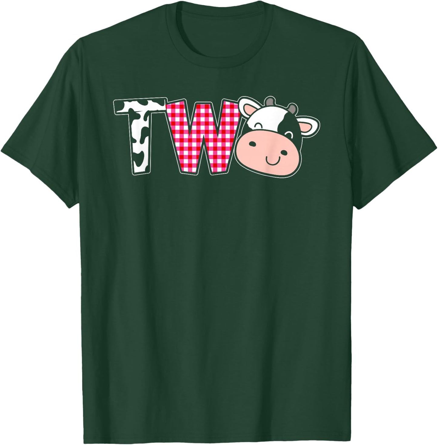 Second Birthday Girl Cow Farm, 2nd Birthday Cow 2 Toddler T-Shirt - T-Shirt | Forest
