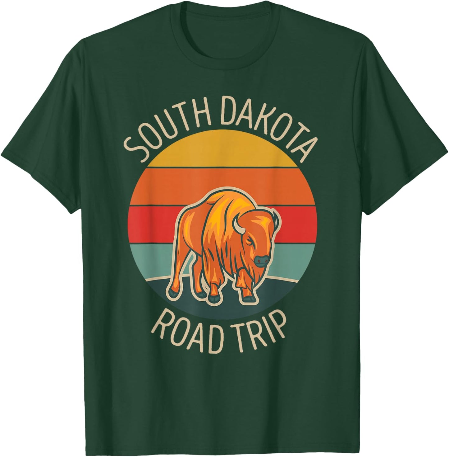 South Dakota Family Road Trip Buffalo Bison Matching T-Shirt - T-Shirt | Forest