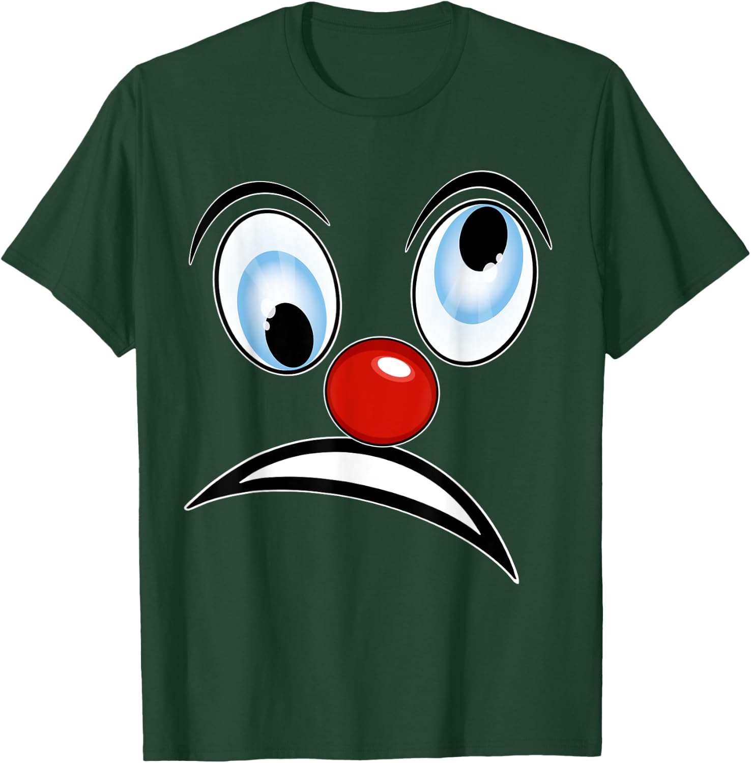 Carnival Clown Face Fancy Dress Costume Outfit Clown , black T-Shirt - T-Shirt | Forest