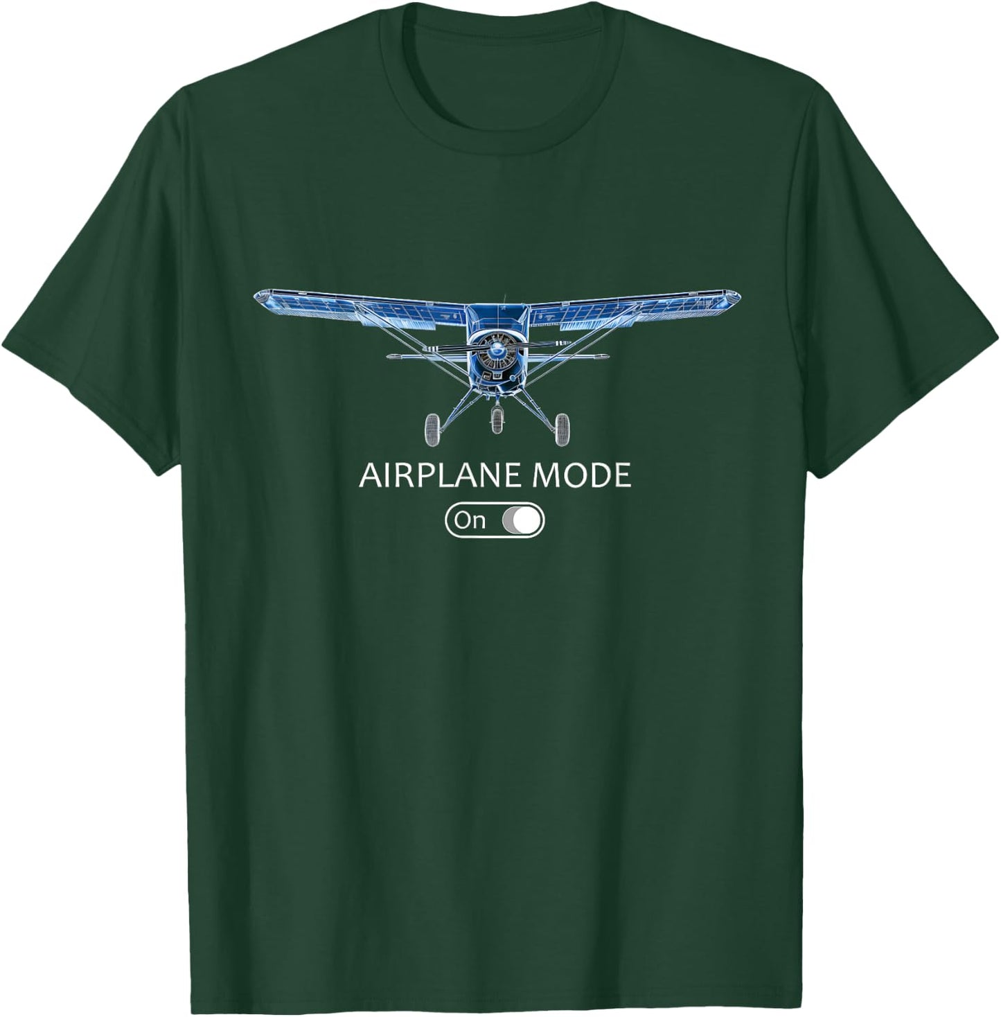Pilot C172 Flying Airplane Mode On T-Shirt - T-Shirt | Forest