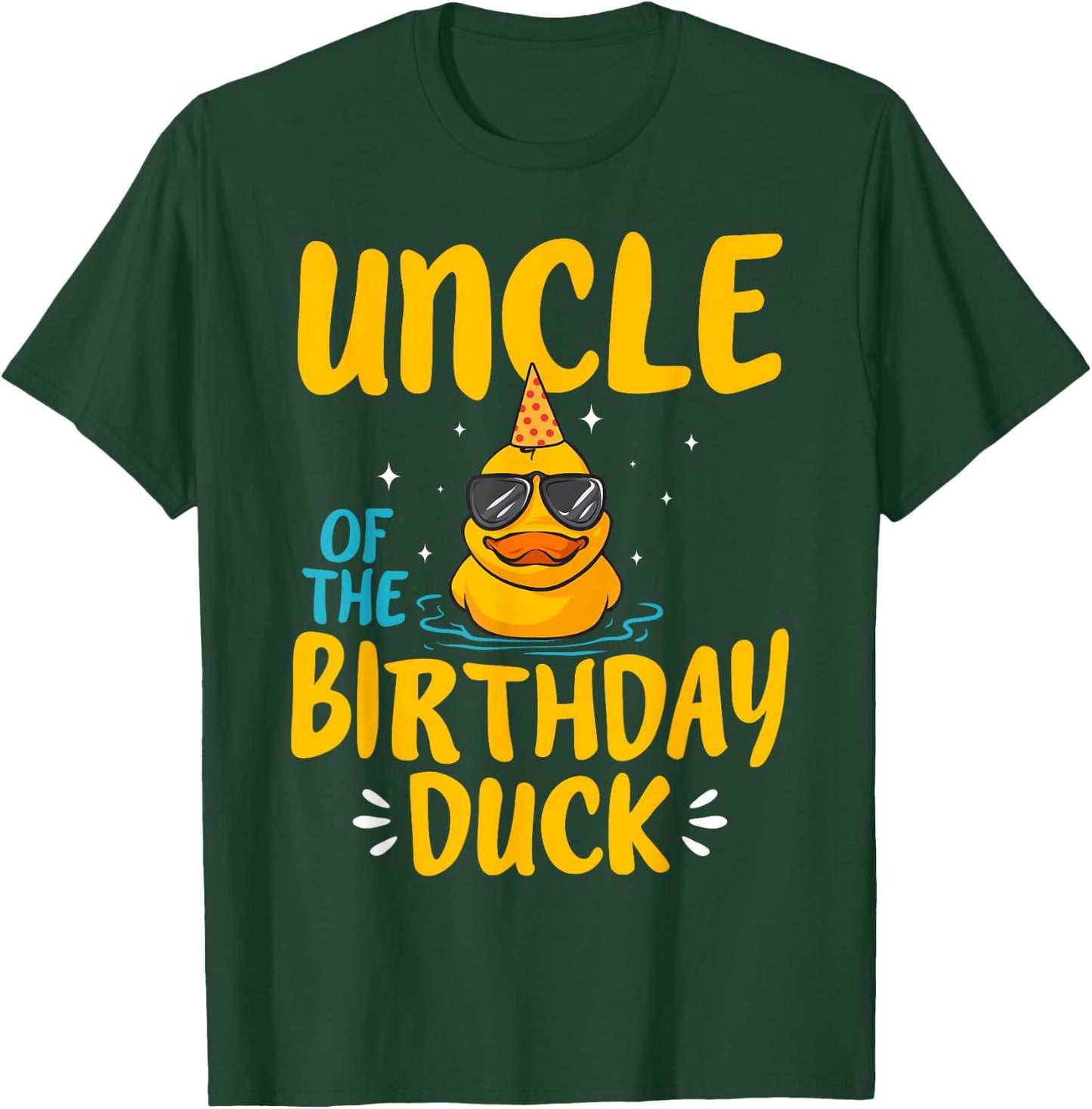 Rubber Duckies Uncle Of The Birthday Duck Rubber Duck T-Shirt - T-Shirt | Forest