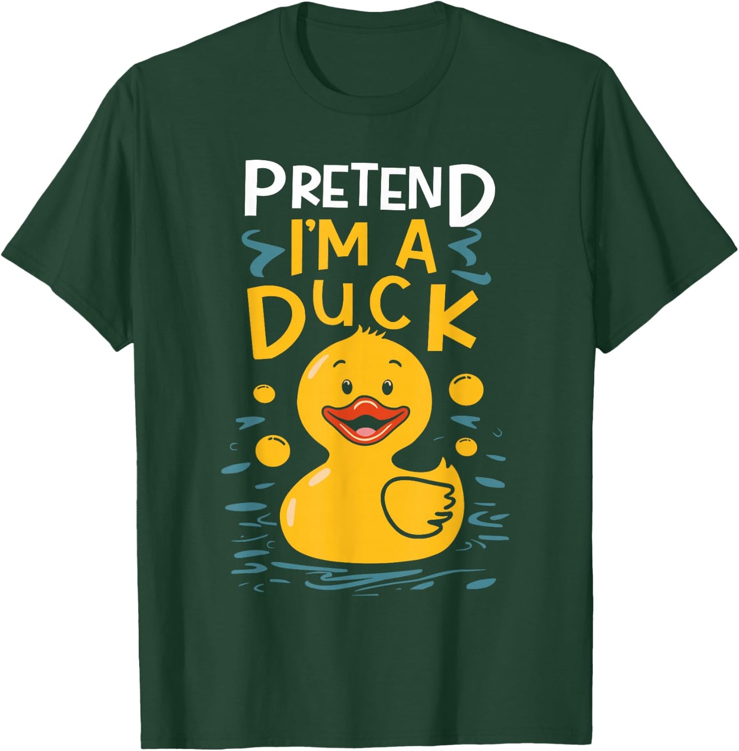 Pretend I'm A Duck Funny Lazy Halloween Matching Costume T-Shirt - T-Shirt | Forest