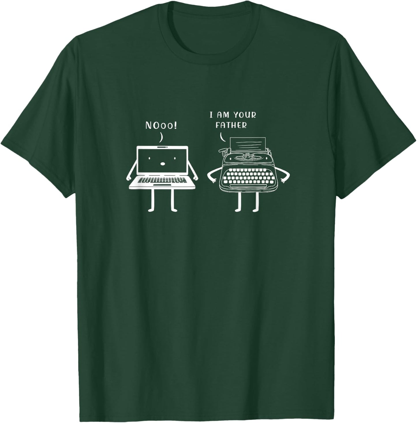 Funny Typewriter Computer Im Your Father Typewriters T-Shirt - T-Shirt | Forest