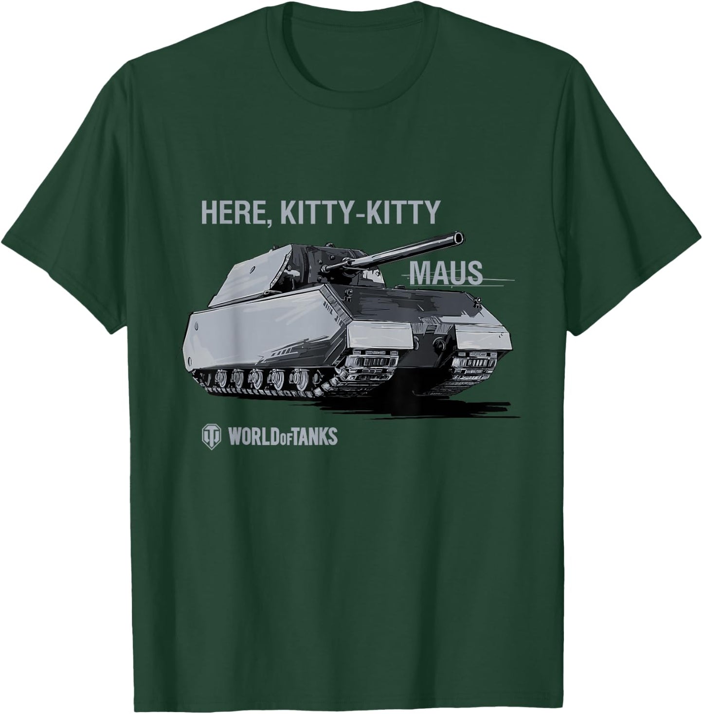 World of Tanks Mouse Tank Here, Kitty Kitty , black T-Shirt - T-Shirt | Forest