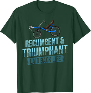 Recumbent Bike Gift Bicycle Trike Biker T-Shirt - T-Shirt | Forest