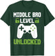 Middle Brother Level Unlocked Leveled Up To Middle Bro T-Shirt - T-Shirt | Forest