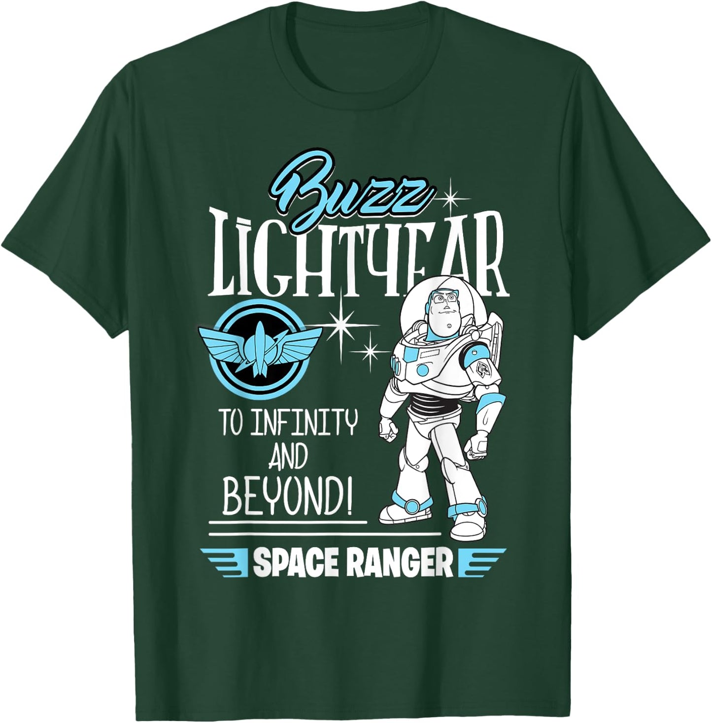 Disney Toy Story Retro Buzz Lightyear Space Ranger , Black, S T-Shirt - T-Shirt | Forest