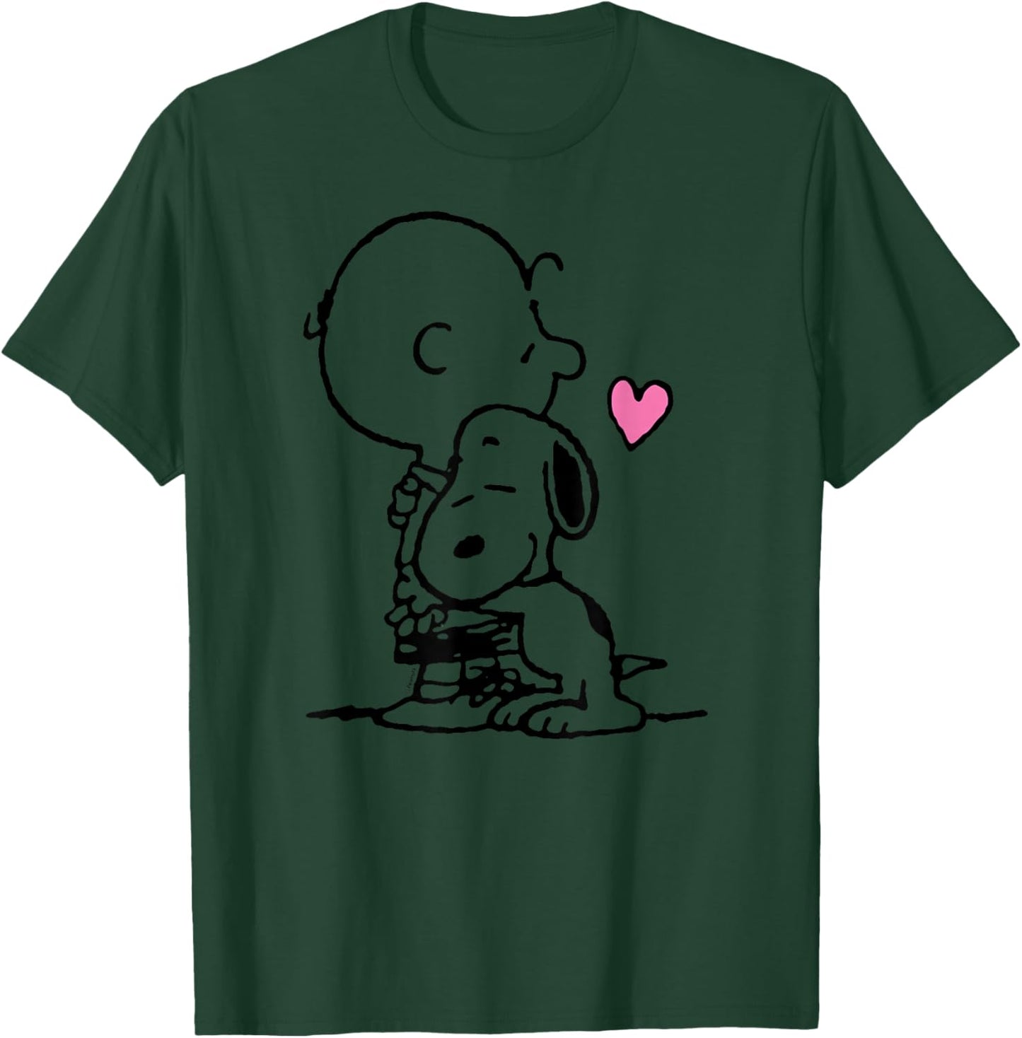 Peanuts Snoopy Charlie Hug T-Shirt - T-Shirt | Forest