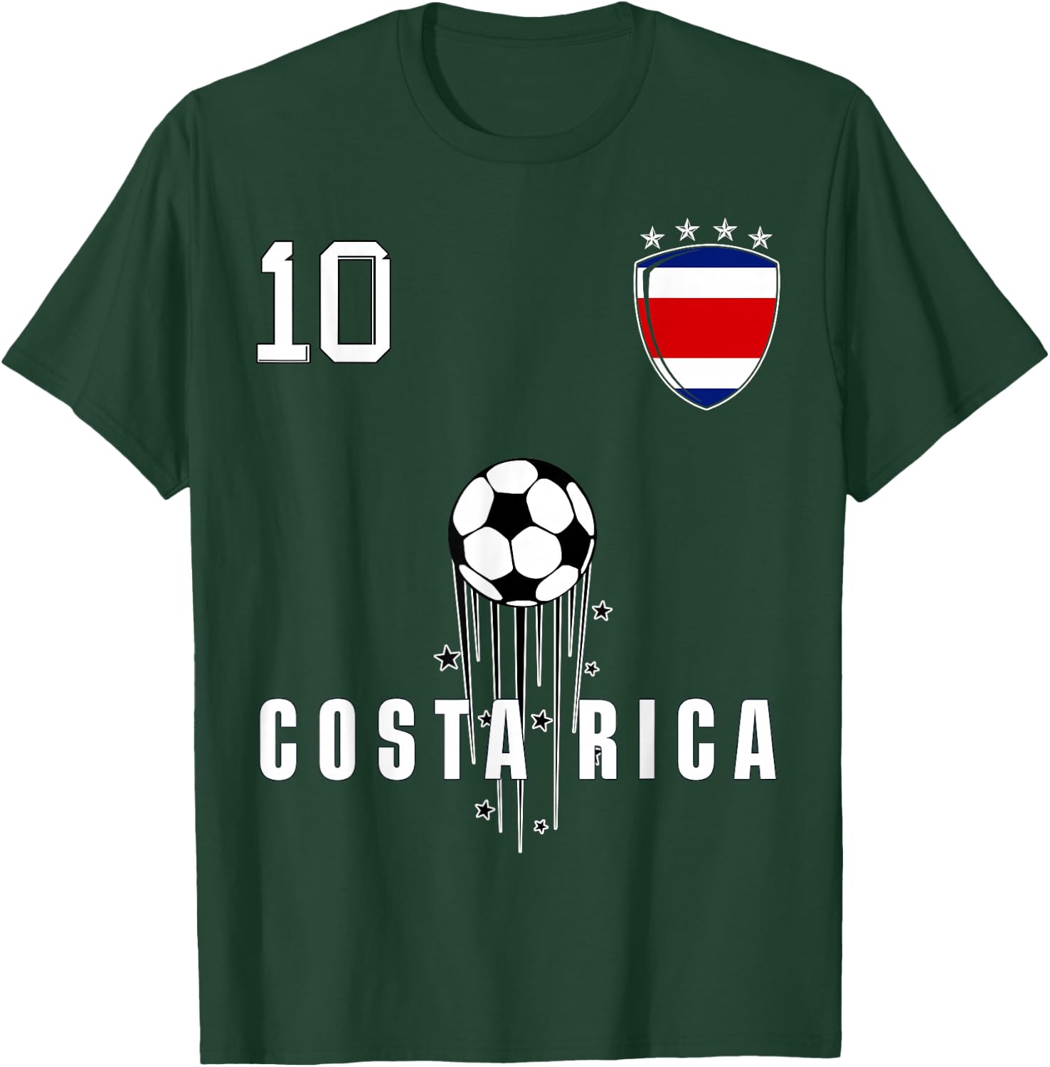 Costa Rica Flag Costa Rican Pride Lovers T-Shirt - T-Shirt | Forest