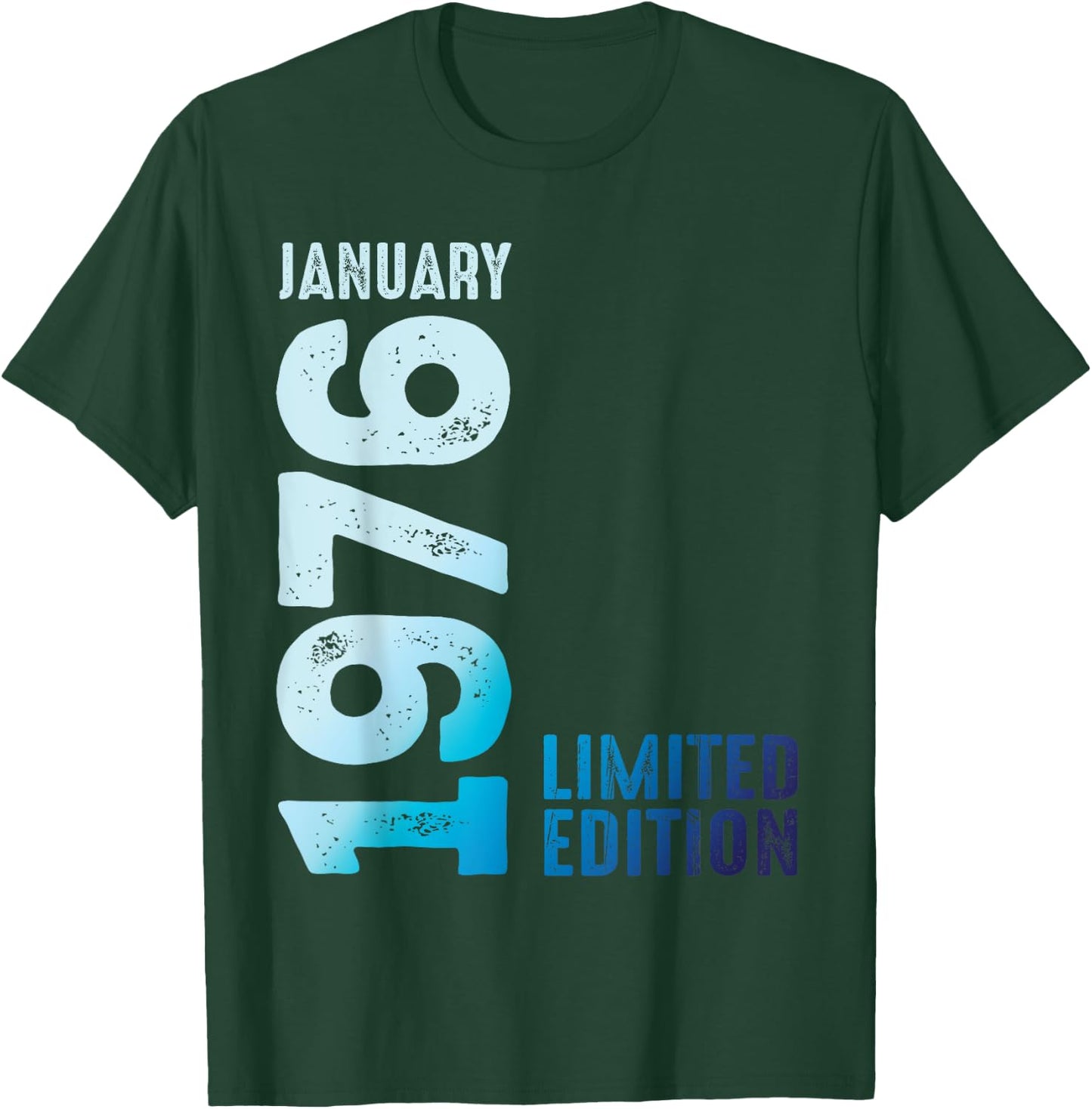 Limited Edition 1976 January 1976 , Black, S T-Shirt - T-Shirt | Forest