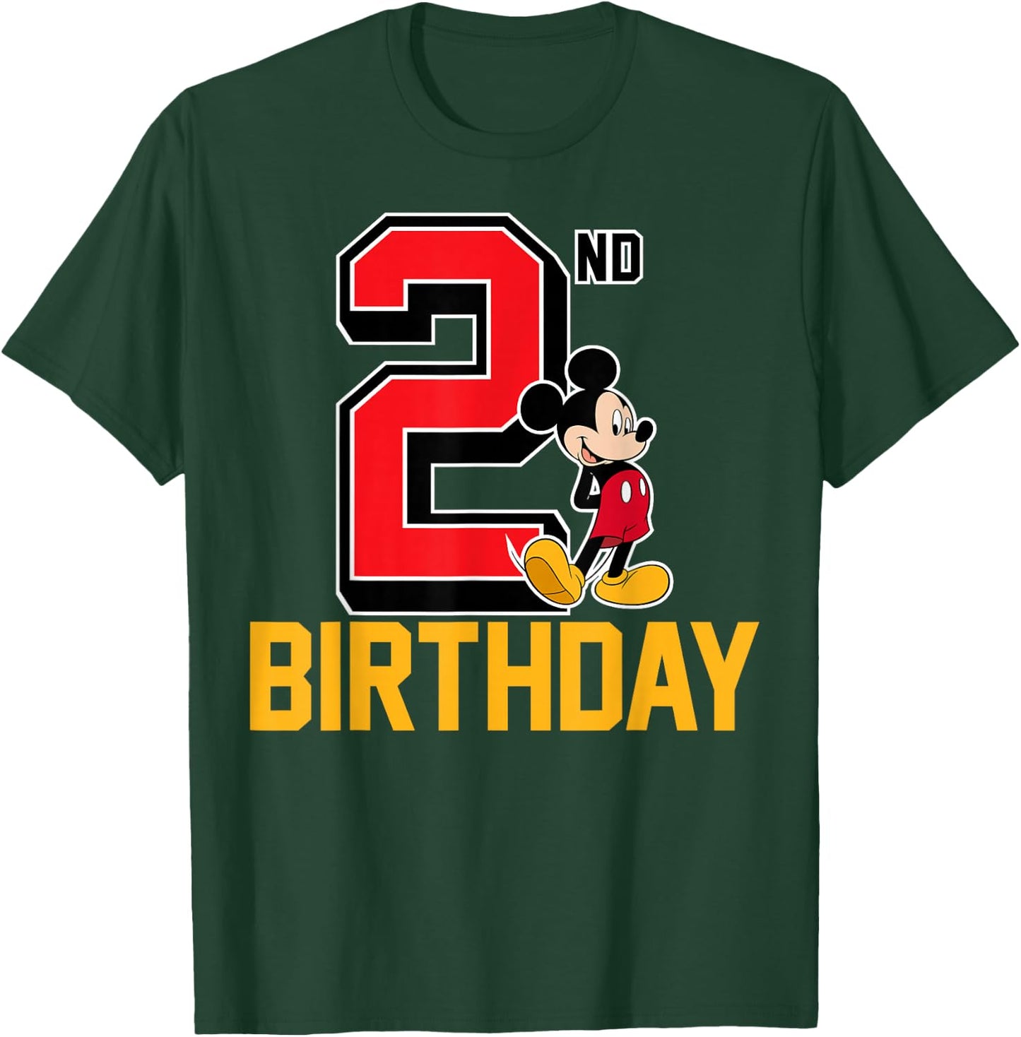 Disney - Mickey Mouse My 2nd Birthday T-Shirt - T-Shirt | Forest