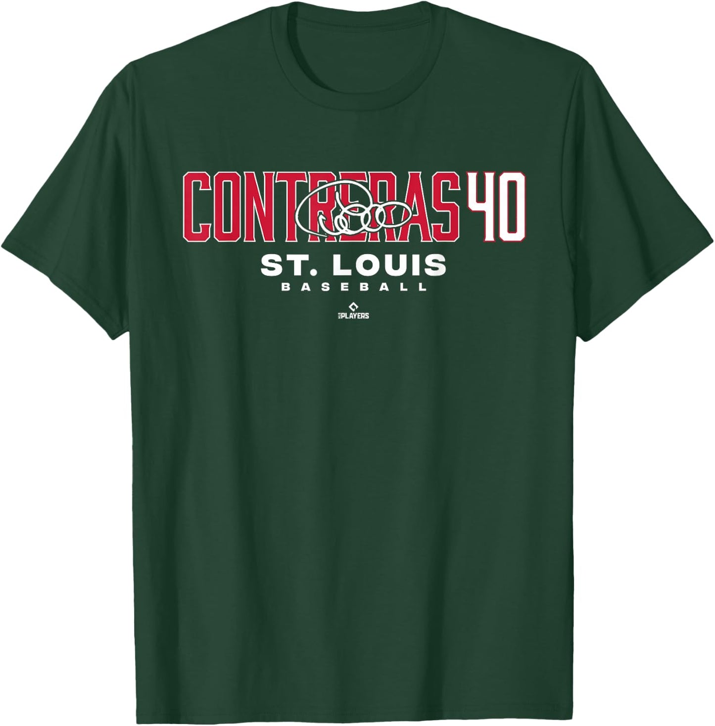 Name Number City Willson Contreras 40 St. Louis Baseball T-Shirt - T-Shirt | Forest