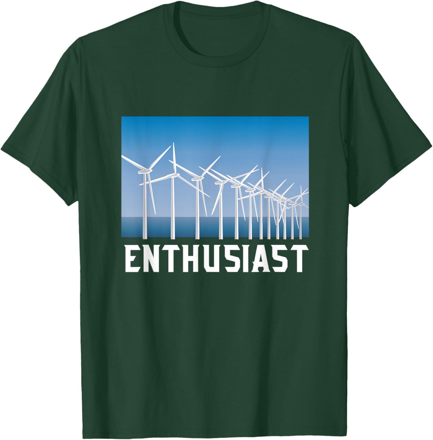 Windmill Renewable Energy Enthusiast Shirt Wind Turbine T-Shirt - T-Shirt | Forest