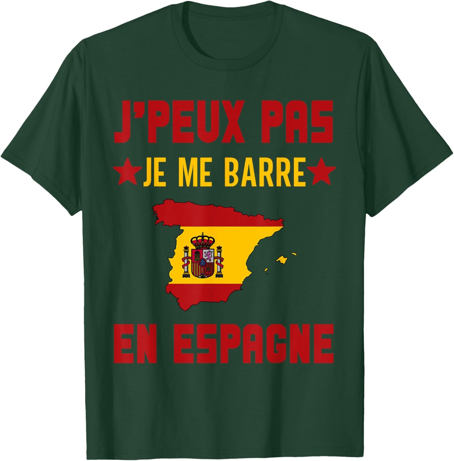 I can not I bar in spain gift travel spanish , Black, S T-Shirt - T-Shirt | Forest