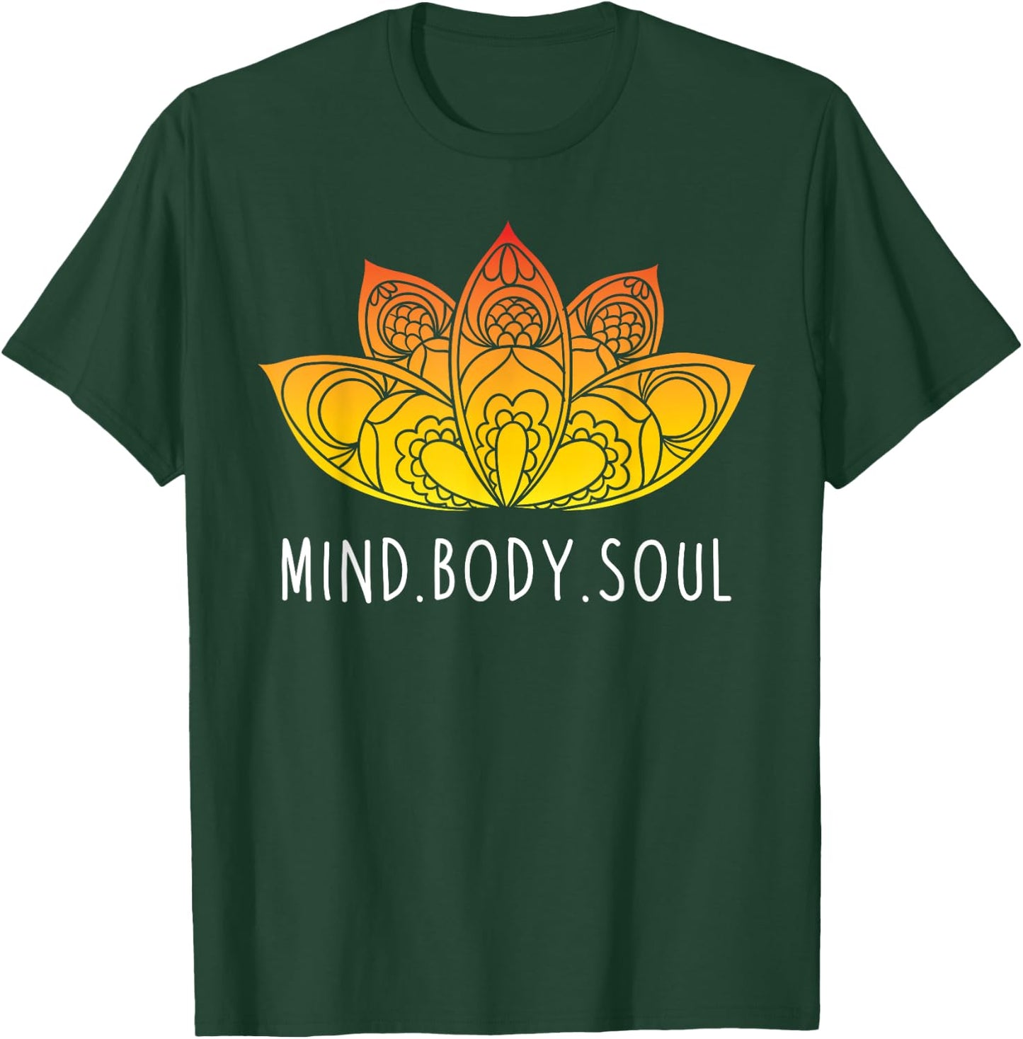 Mind Body Soul Women Meditation Graphic Ideas T-Shirt - T-Shirt | Forest