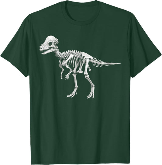 Pachycephalosaurus Skeleton Dome Head Dinosaur Fossil T-Shirt - T-Shirt | Forest