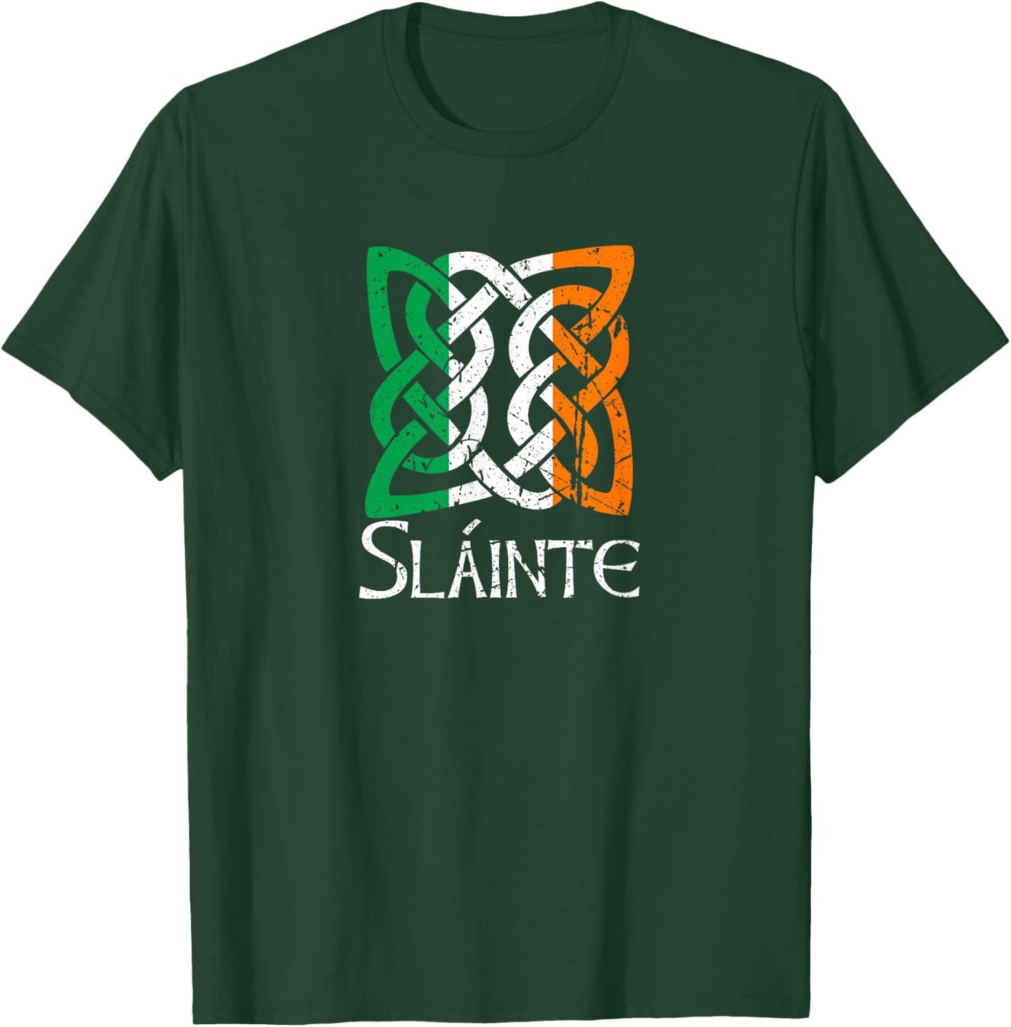 Saint Patrick's Day Irish Gaelic Slainte Women Men Adults T-Shirt - T-Shirt | Forest