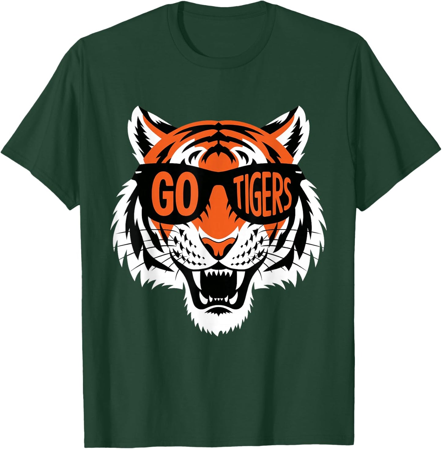 Retro Go Tigers Vintage Style Classic Gift Women Kid T-Shirt - T-Shirt | Forest