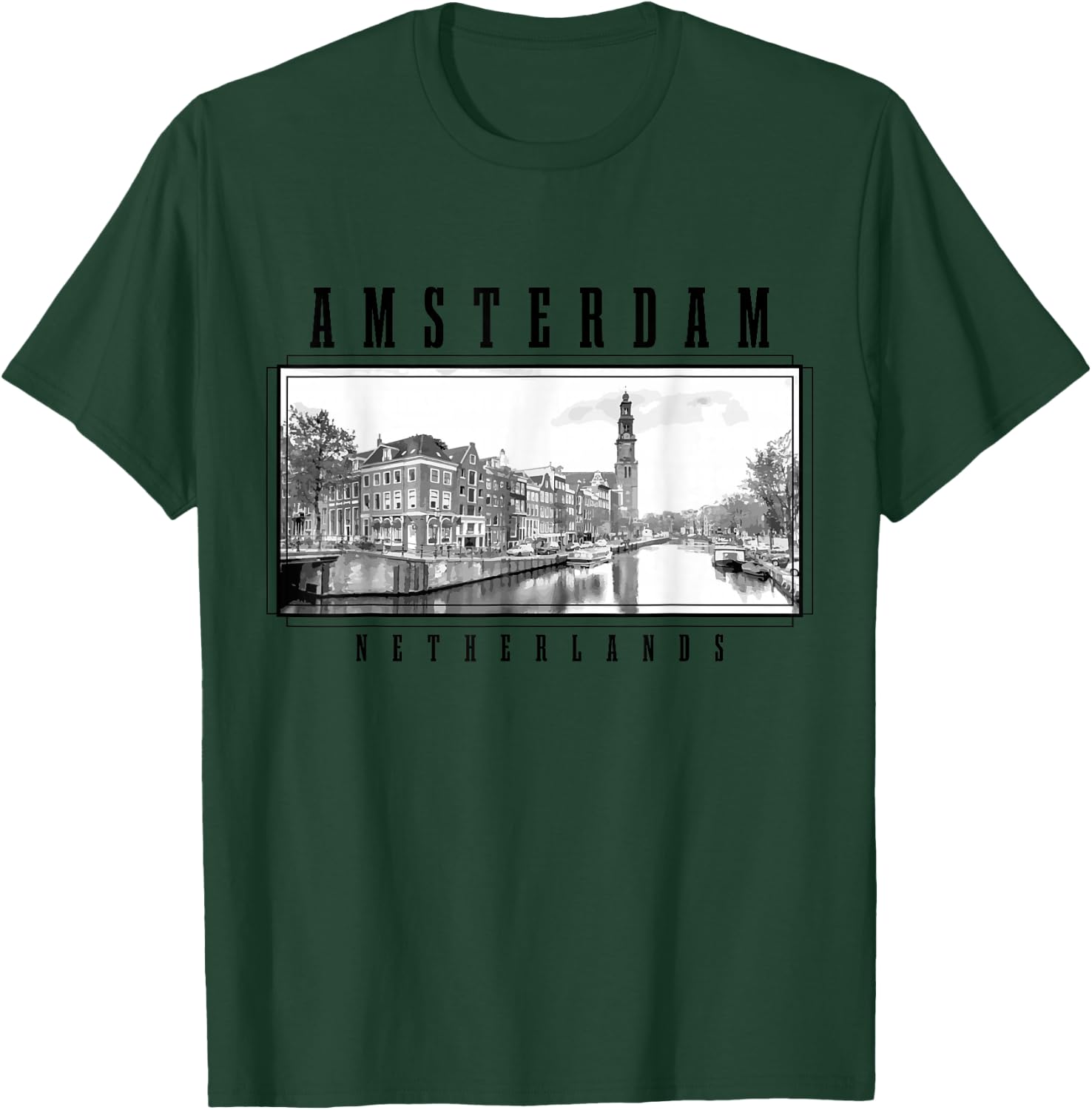 Amsterdam Netherlands Photo Vintage Amsterdam T-Shirt - T-Shirt | Forest