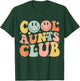 Groovy Retro Cool Aunts Club Auntie Funny Smile Happy Face T-Shirt - T-Shirt | Forest