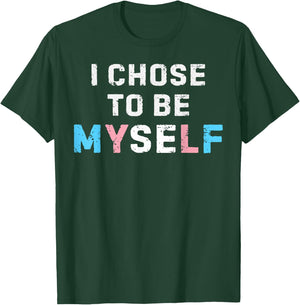 Trans Flag Colors for LGBTQ Identity and Self Pride T-Shirt - T-Shirt | Forest