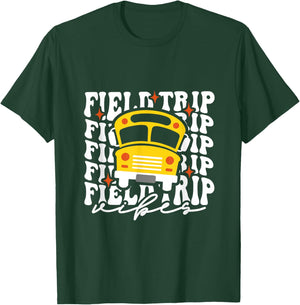 Field Trip Anyone Teacher Field Day Funny Presents To School T-Shirt - T-Shirt | Forest