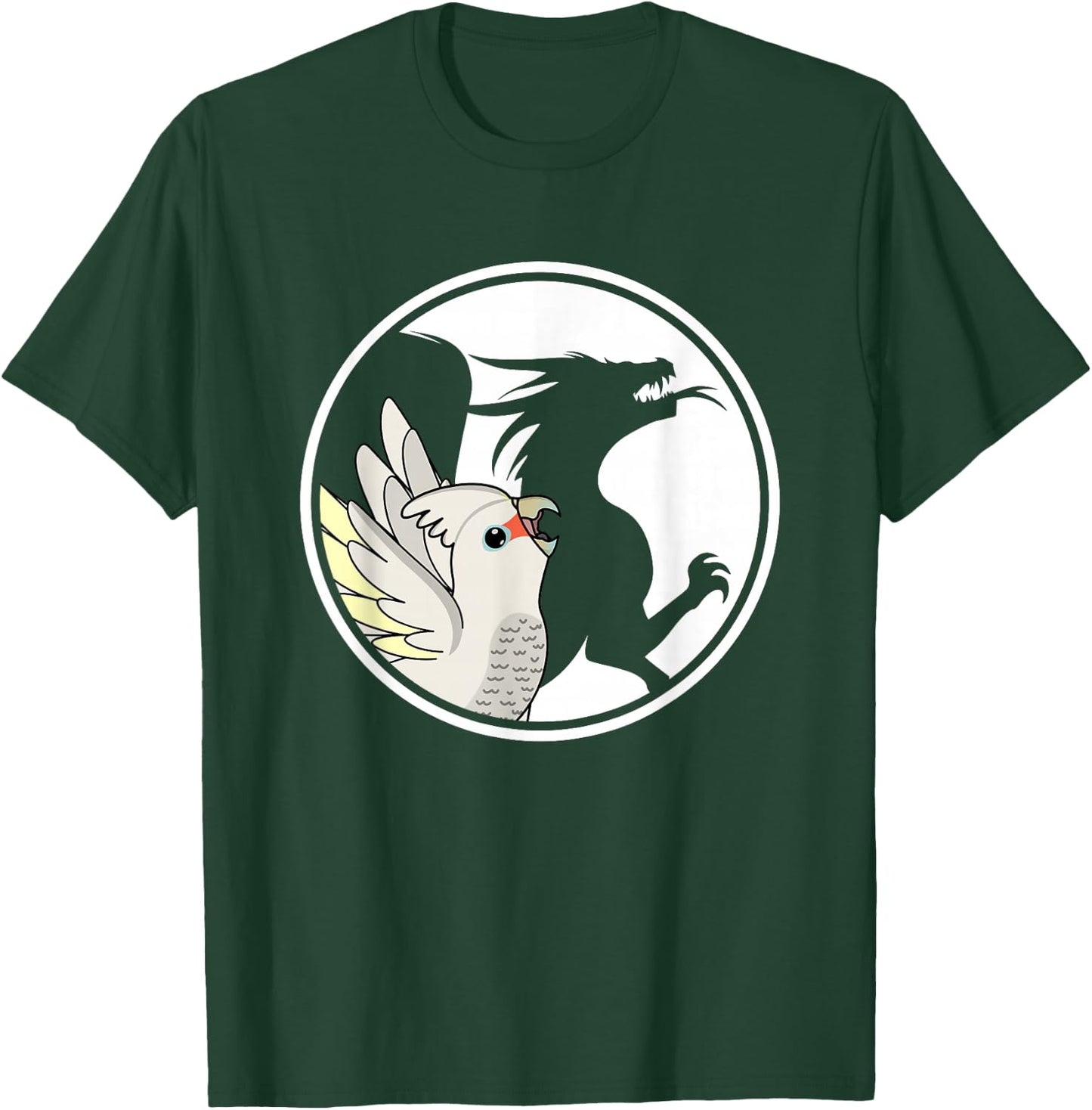 Parrot & Dragon Shadow I Goffins Cockatoo T-Shirt - T-Shirt | Forest