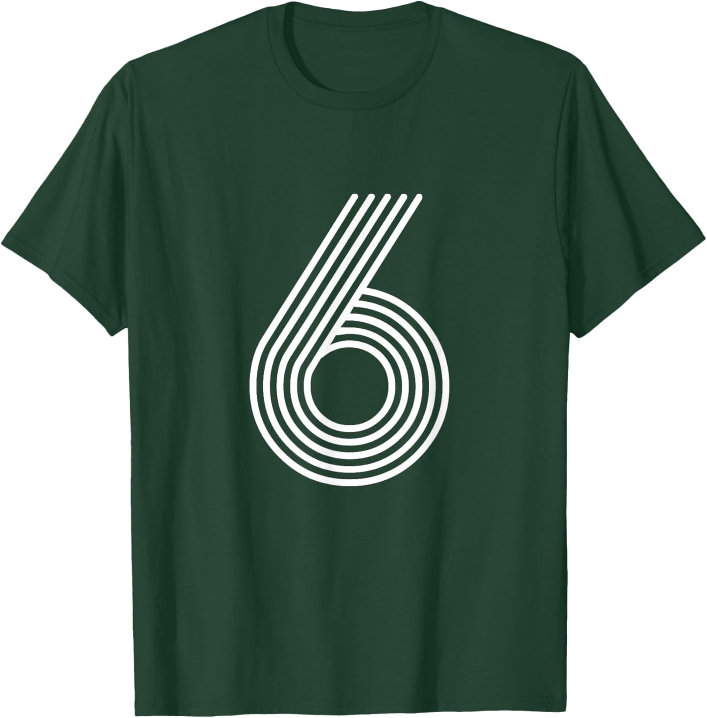 Number 6 Shirt Birthday Gift Numbered Cool Disco T-Shirt - T-Shirt | Forest