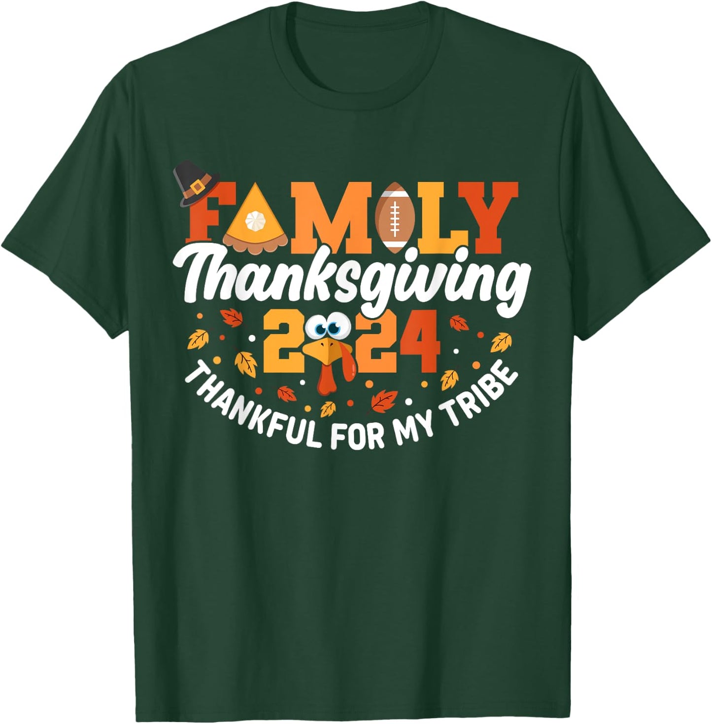 Family Thanksgiving 2024 Matching Outfit Turkey Squad Group T-Shirt - T-Shirt | Forest
