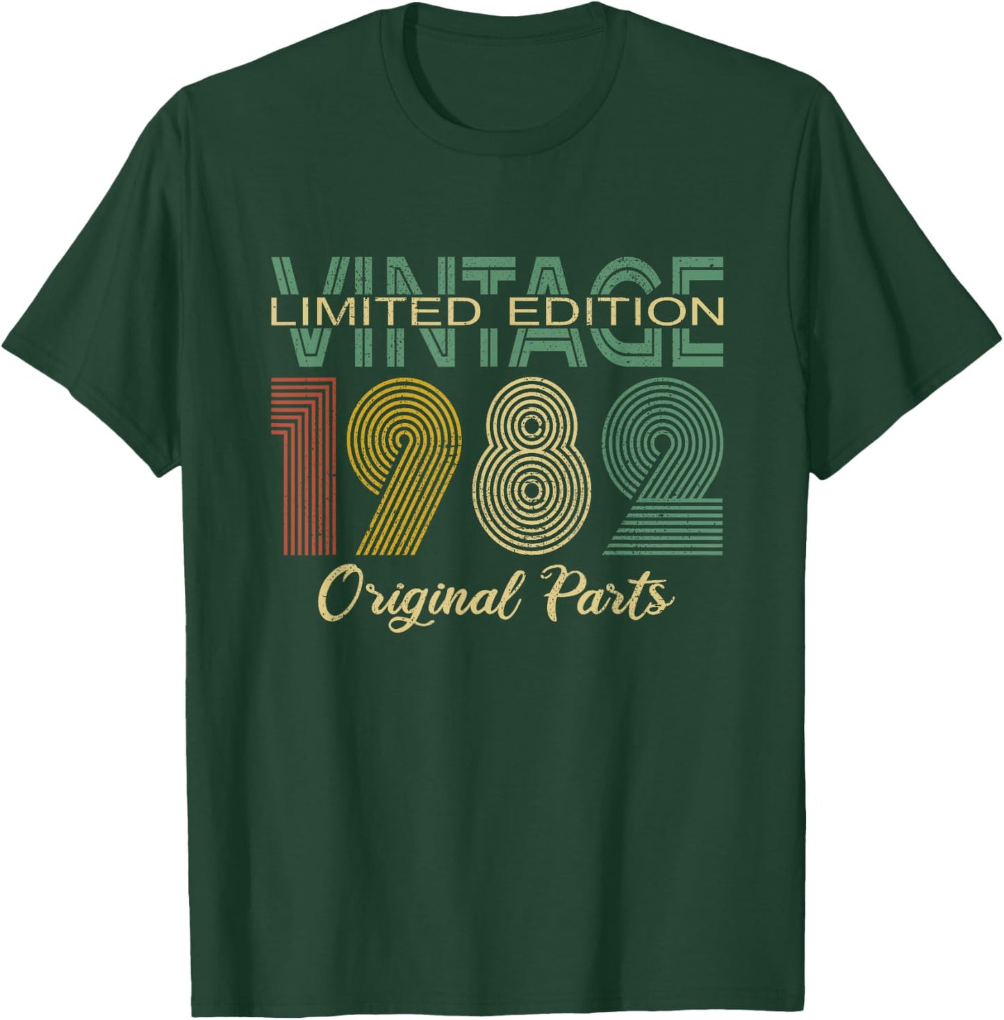Vintage 1982 Men Women Born in 1982 Birthday T-Shirt - T-Shirt | Forest