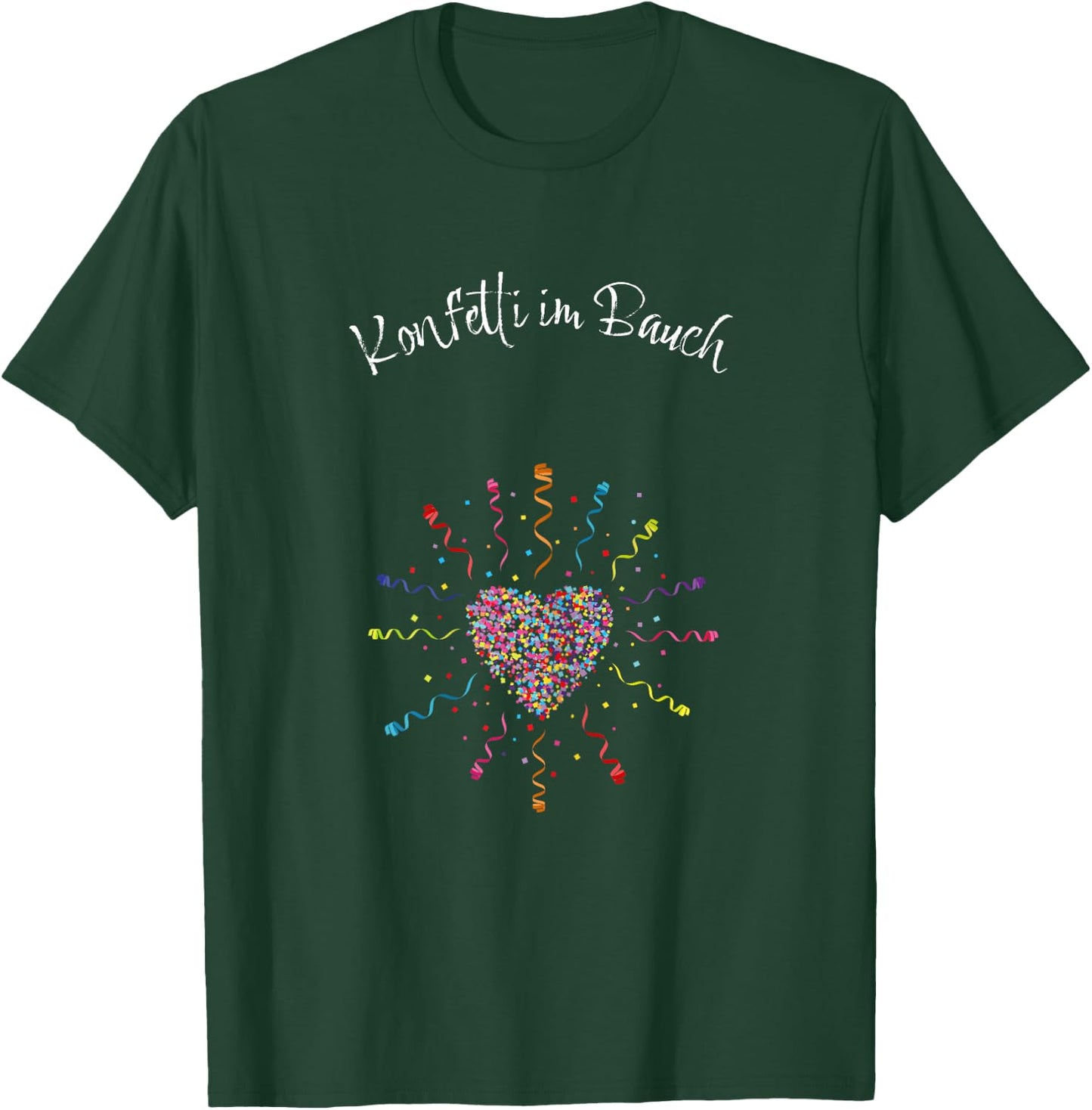 Women's Carnival Confetti Pregnant Mother Baby Belly Mum , black T-Shirt - T-Shirt | Forest