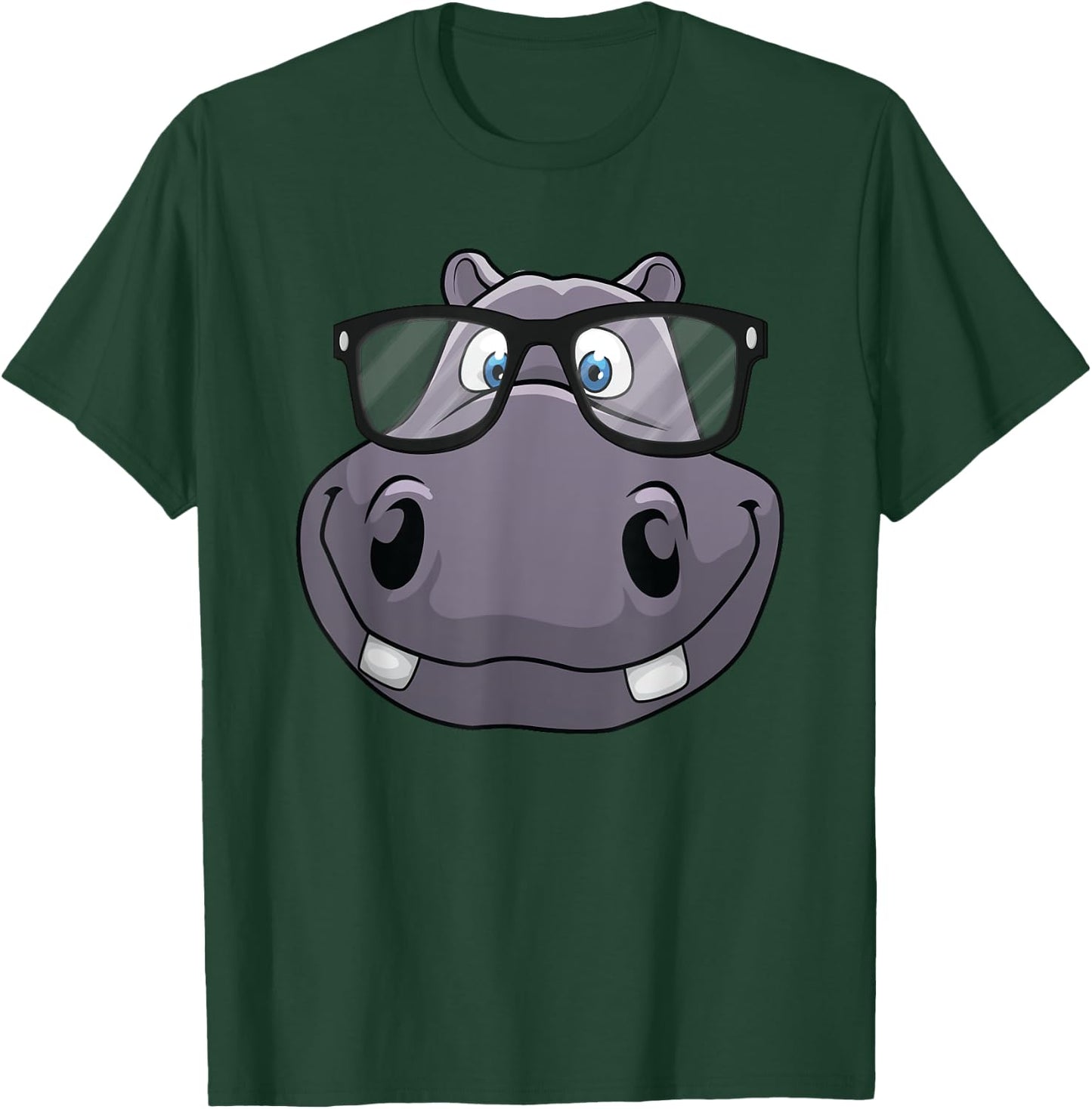 Cool Hippo Women Toddler Reading Hippopotamus Zoo T-Shirt - T-Shirt | Forest