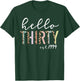 Hello Thirty Est 1994 30-Year-Old Women Leopard Print T-Shirt - T-Shirt | Forest
