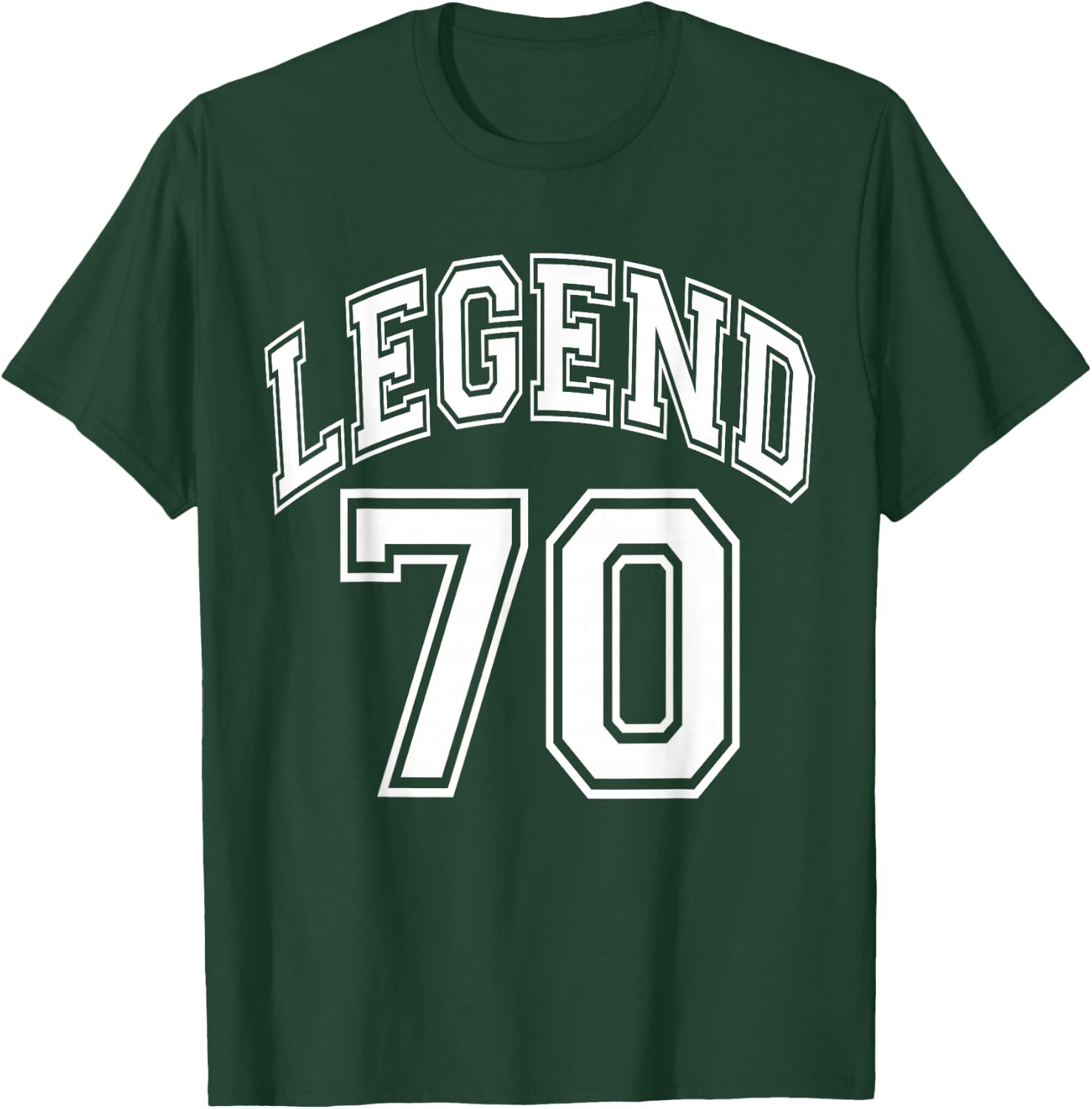 Legend 70 Number Varsity Team - 70th Birthday & 70 Years Old T-Shirt - T-Shirt | Forest