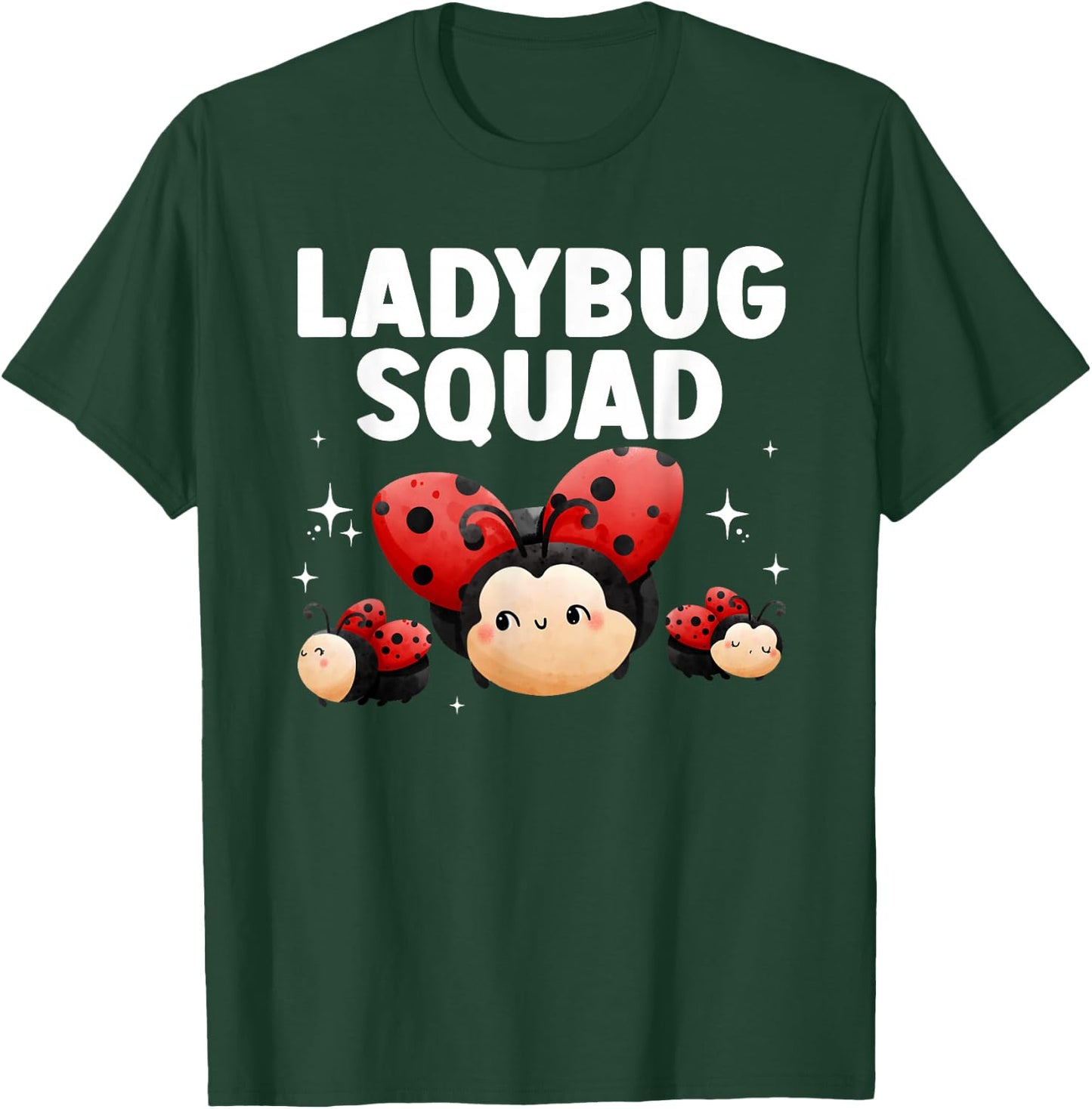 Cute Ladybug Squad Art Girls Insect Ladybug Lover T-Shirt - T-Shirt | Forest