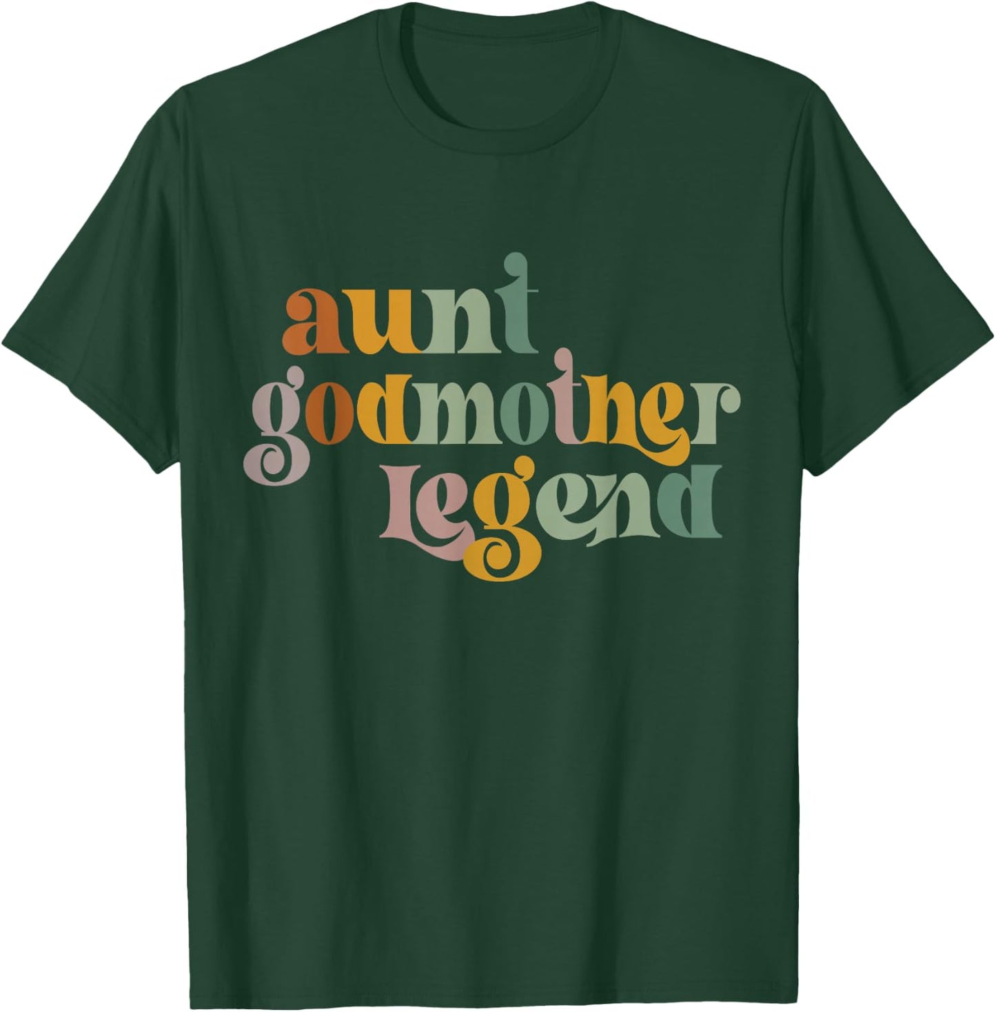 vintage groovy Aunt Godmother Legend T-Shirt - T-Shirt | Forest