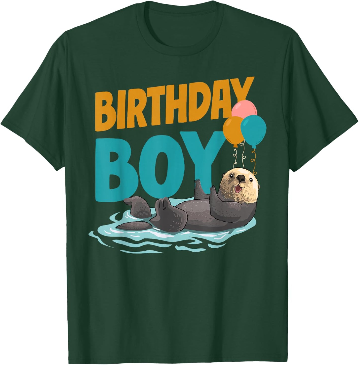 Otter Birthday Boy Birthday Boy T-Shirt - T-Shirt | Forest