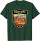 Mount Etna Sicily Landmark Badge Vintage T-Shirt - T-Shirt | Forest