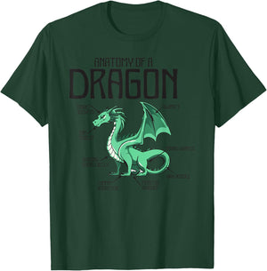 Anatomy Of A Dragon Lover Women, Funny Reptile 2 T-Shirt - T-Shirt | Forest