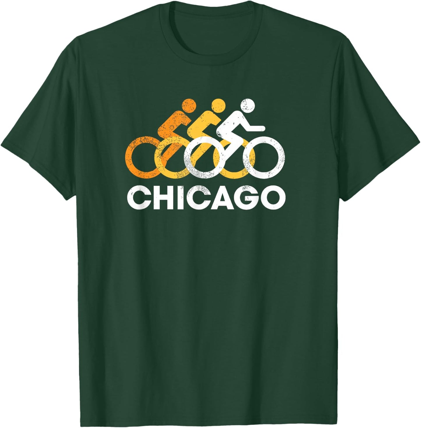 Vintage Bike Chicago T-Shirt - T-Shirt | Forest