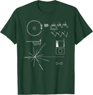 Voyager 1 Golden Record Message T-Shirt - T-Shirt | Forest