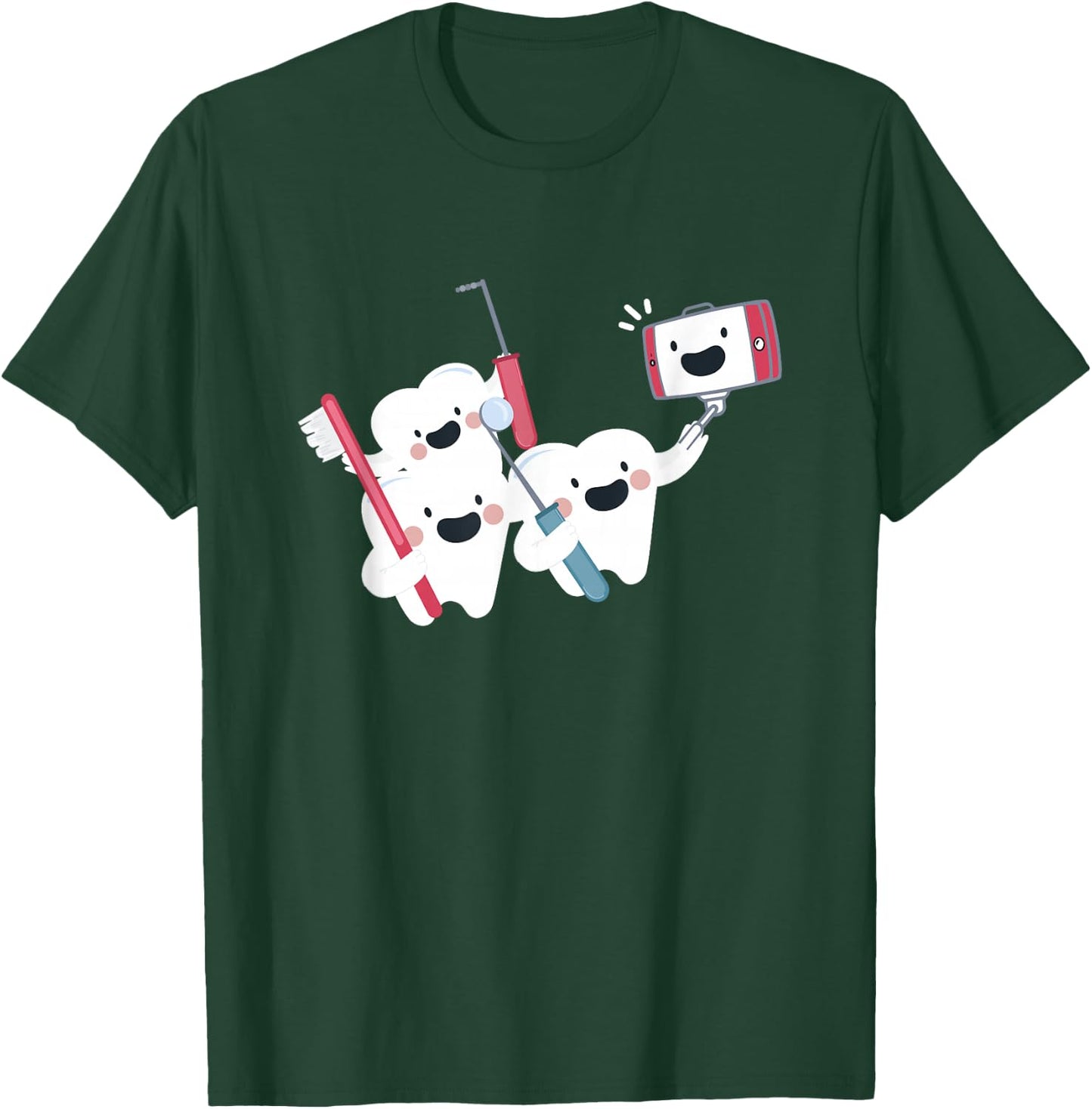 Molar Selfie - Funny Dentist Shirt Gift Dentists T-Shirt - T-Shirt | Forest
